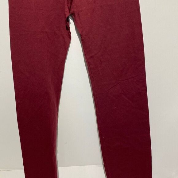 Active USA Women's Red Performance Stretch Knit Athletic Leggings Size Small - Picture 2 of 12
